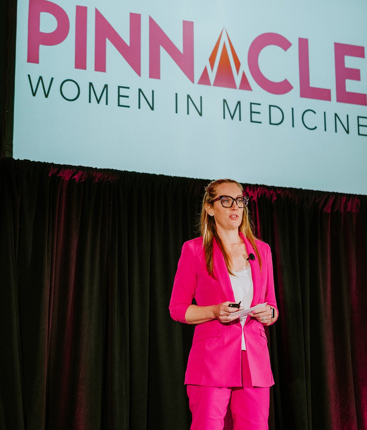 Dr. Grunch speaking at Pinnacle Women in Medicine